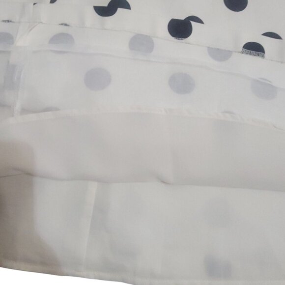White Black Polkadot A-line Skirt 24W Retro Rockabilly Pockets Crinoline Lined - Picture 2 of 15